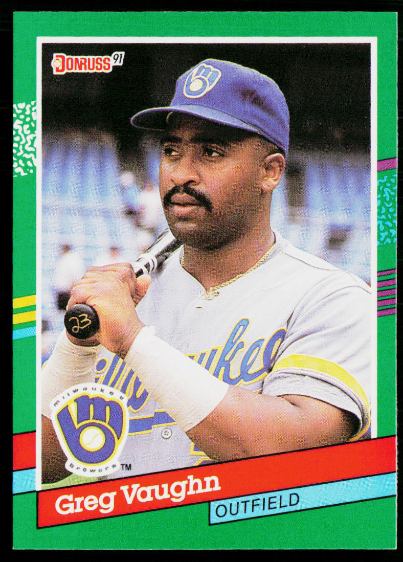 Greg Vaughn 1991 Donruss #478 Milwaukee Brewers