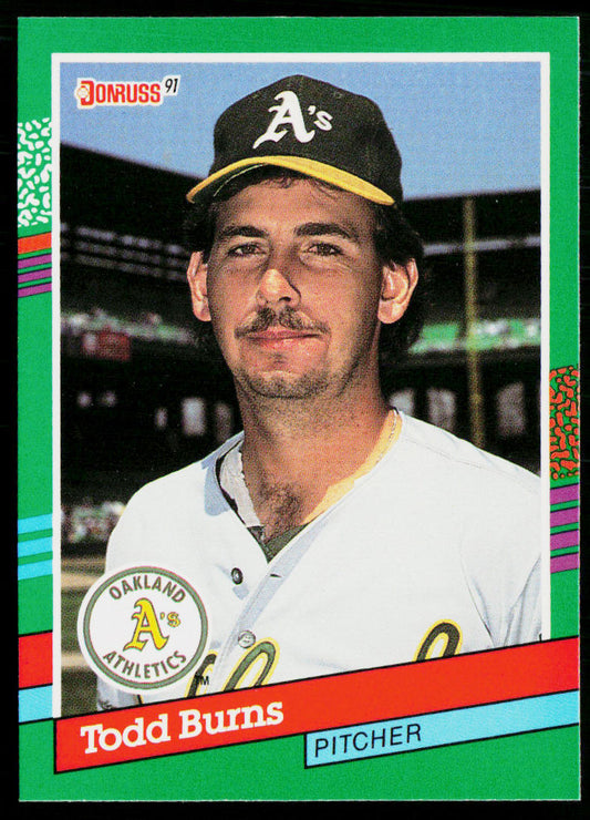 Todd Burns 1991 Donruss #479 Oakland Athletics