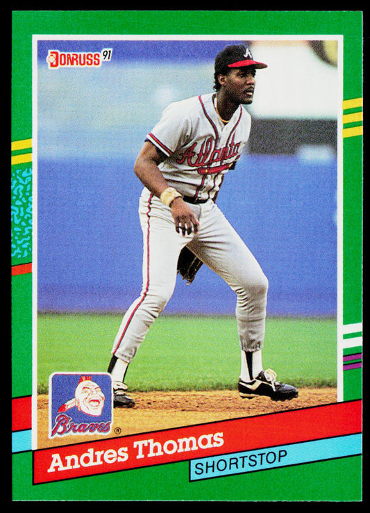 Andres Thomas 1991 Donruss #491b Atlanta Braves