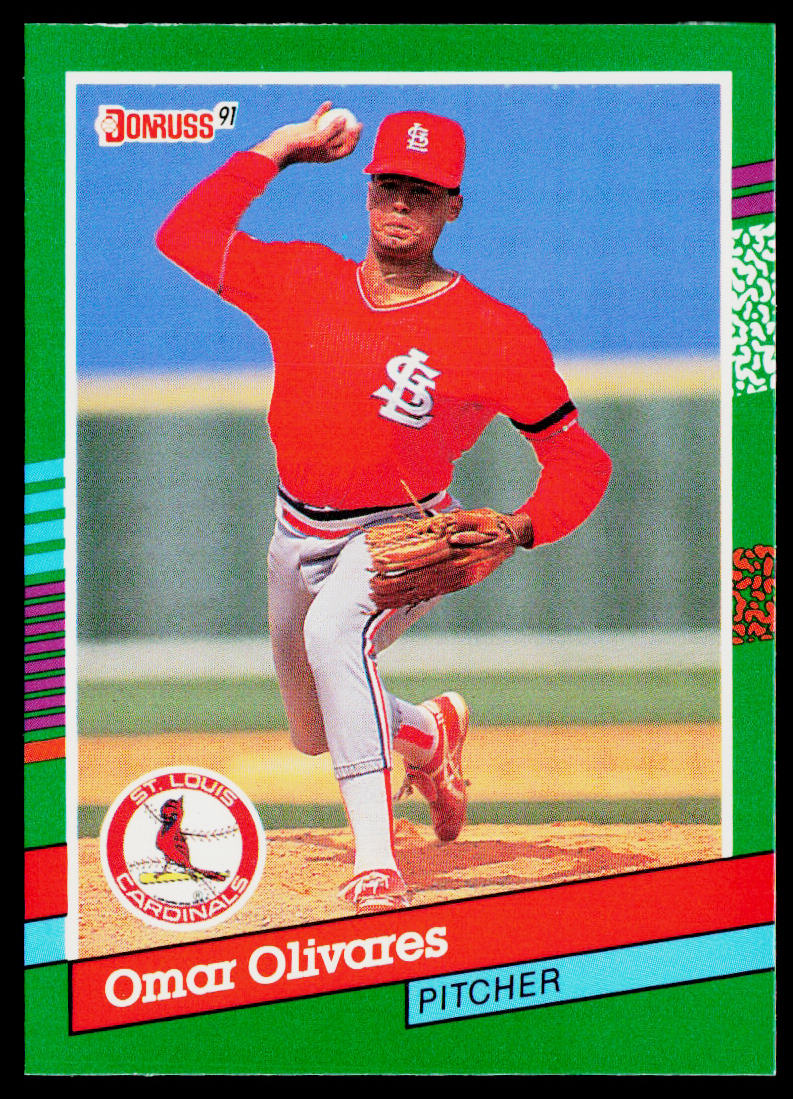 Omar Olivares 1991 Donruss #503b RC St. Louis Cardinals