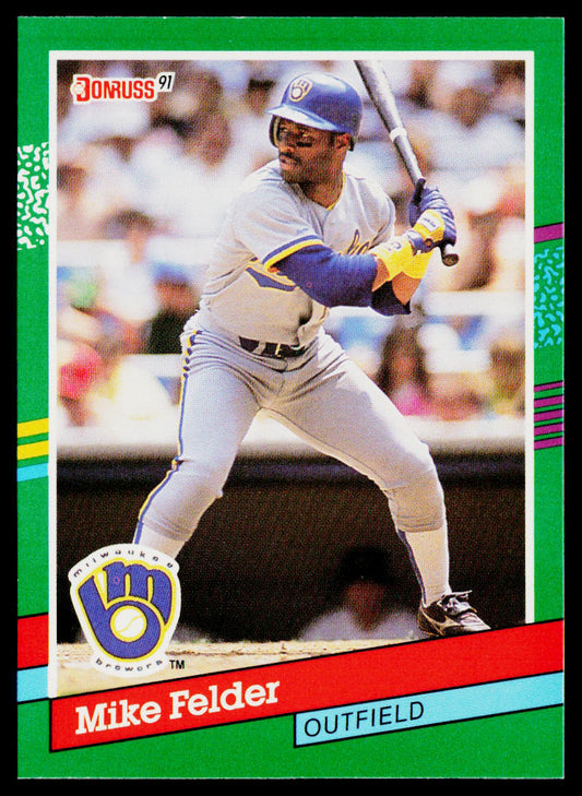 Mike Felder 1991 Donruss #535 Milwaukee Brewers