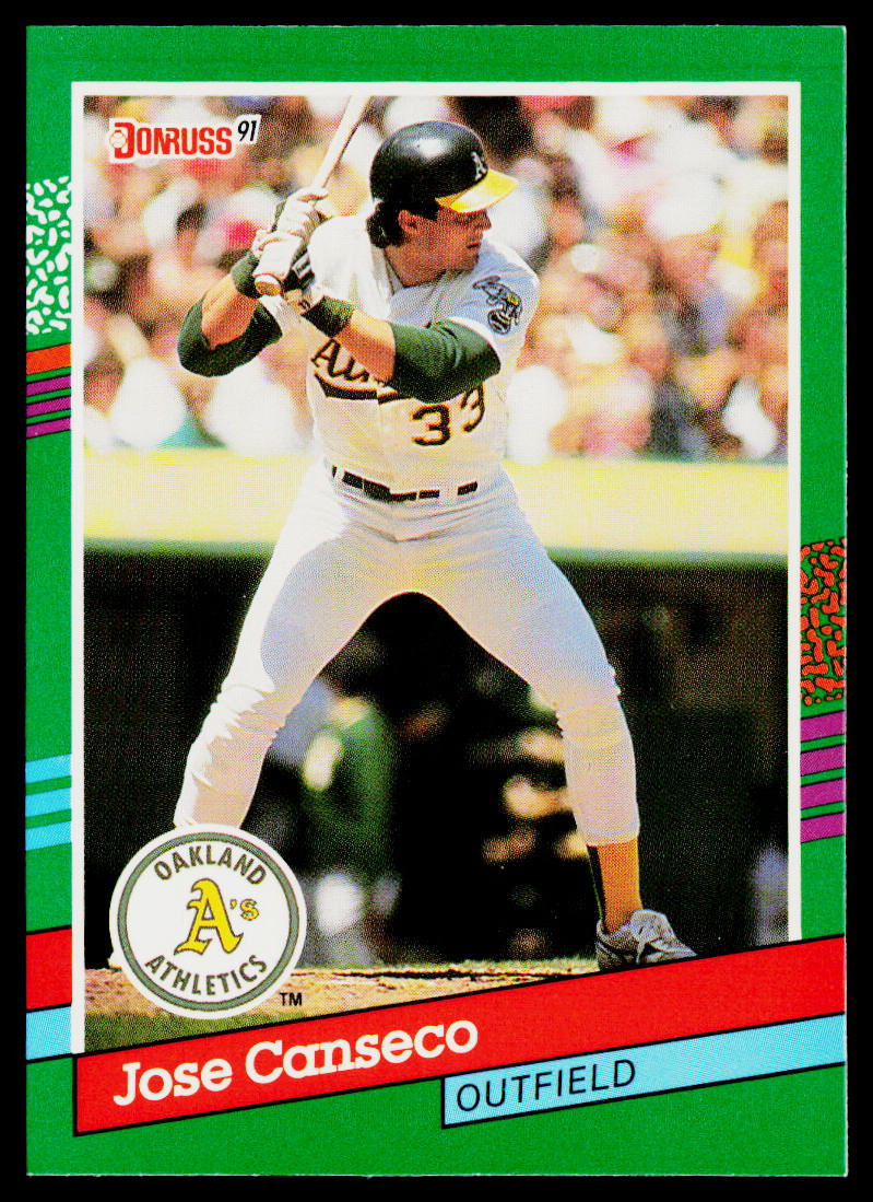 Jose Canseco 1991 Donruss #536c Oakland Athletics