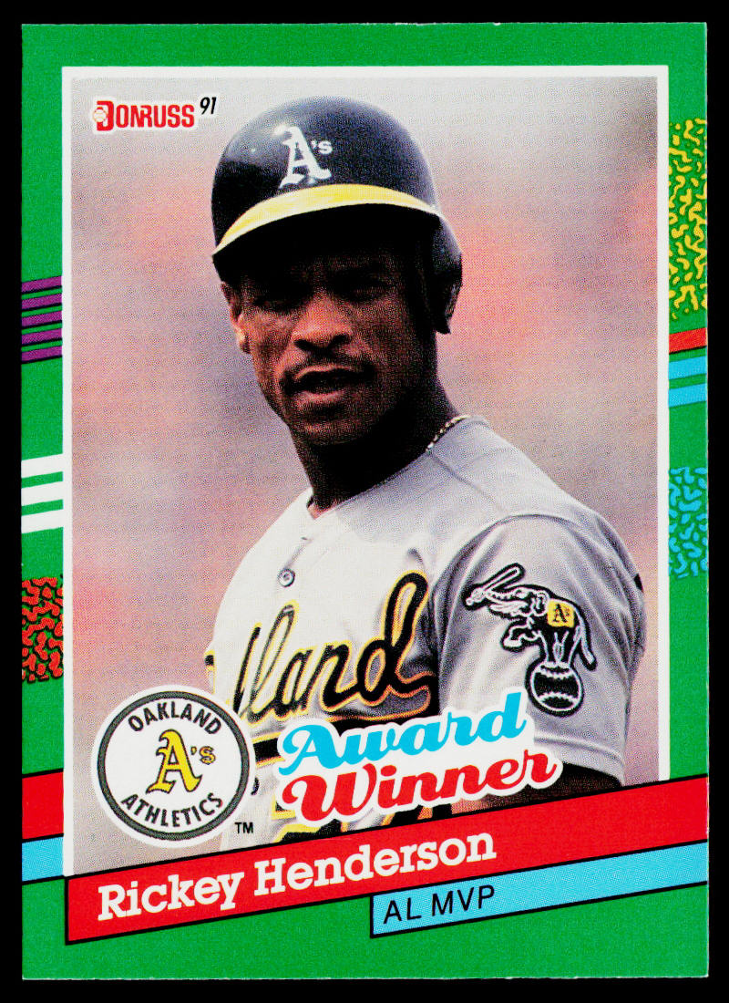 Rickey Henderson 1991 Donruss #761c Oakland Athletics