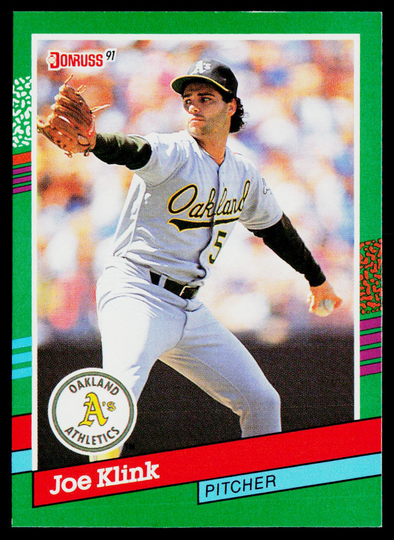 Joe Klink 1991 Donruss #591 Oakland Athletics