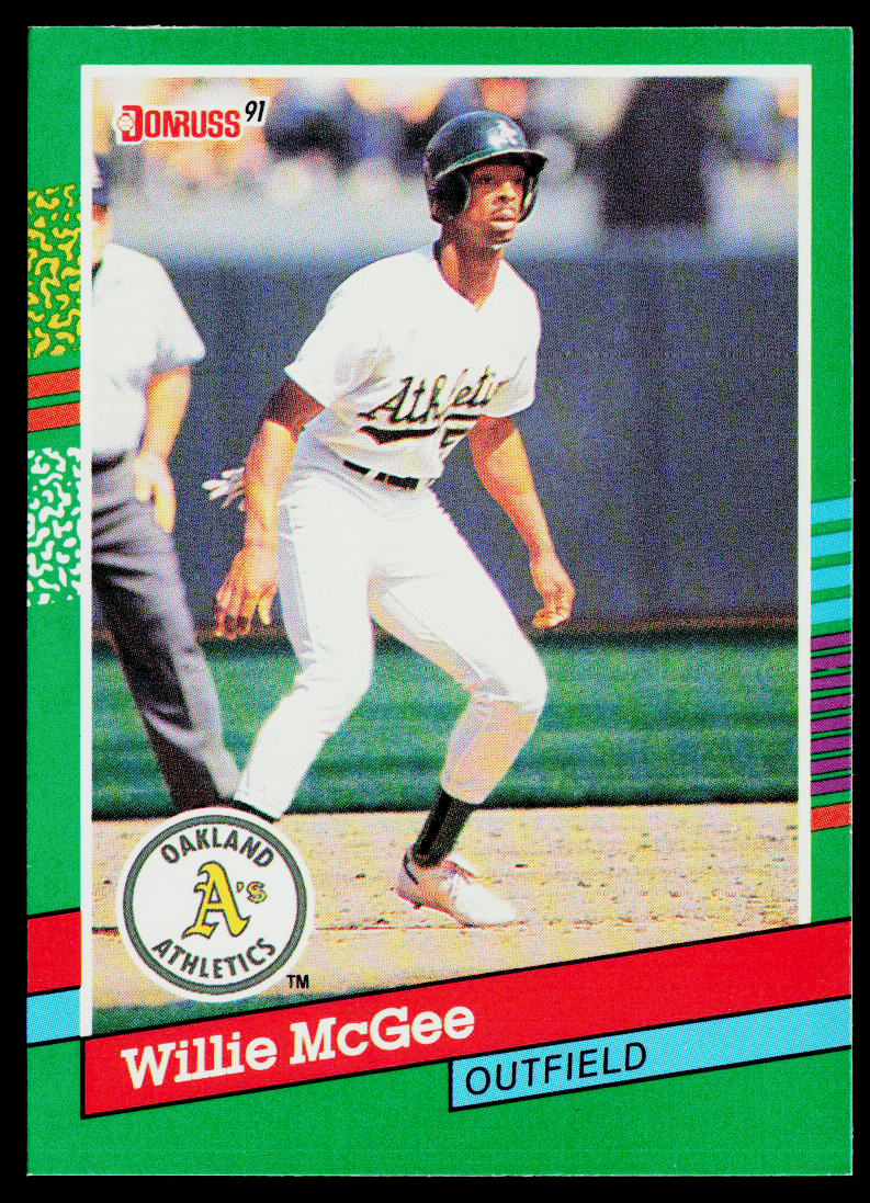 Willie McGee 1991 Donruss #666b Oakland Athletics