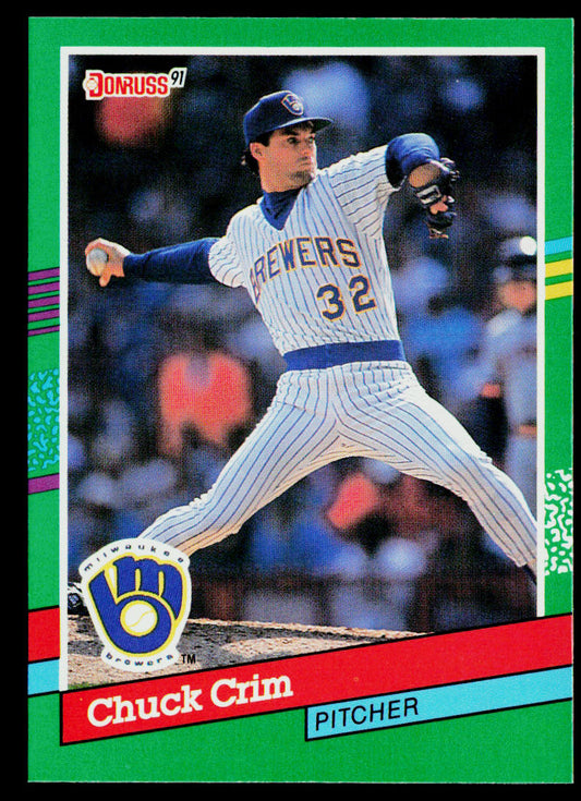 Chuck Crim 1991 Donruss #684b Milwaukee Brewers