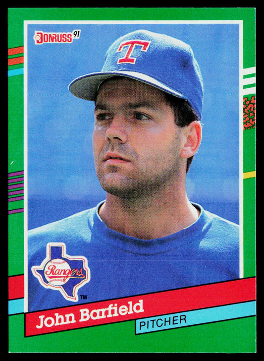 John Barfield 1991 Donruss #688b RC Texas Rangers