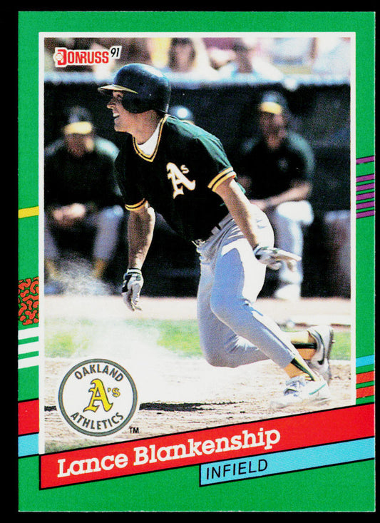 Lance Blankenship 1991 Donruss #701b Oakland Athletics