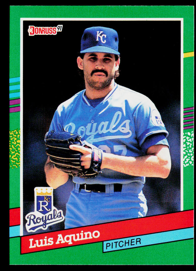 Luis Aquino 1991 Donruss #718b Kansas City Royals