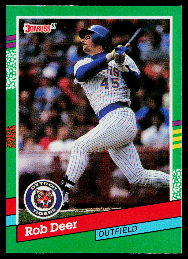 Rob Deer 1991 Donruss #729b Detroit Tigers