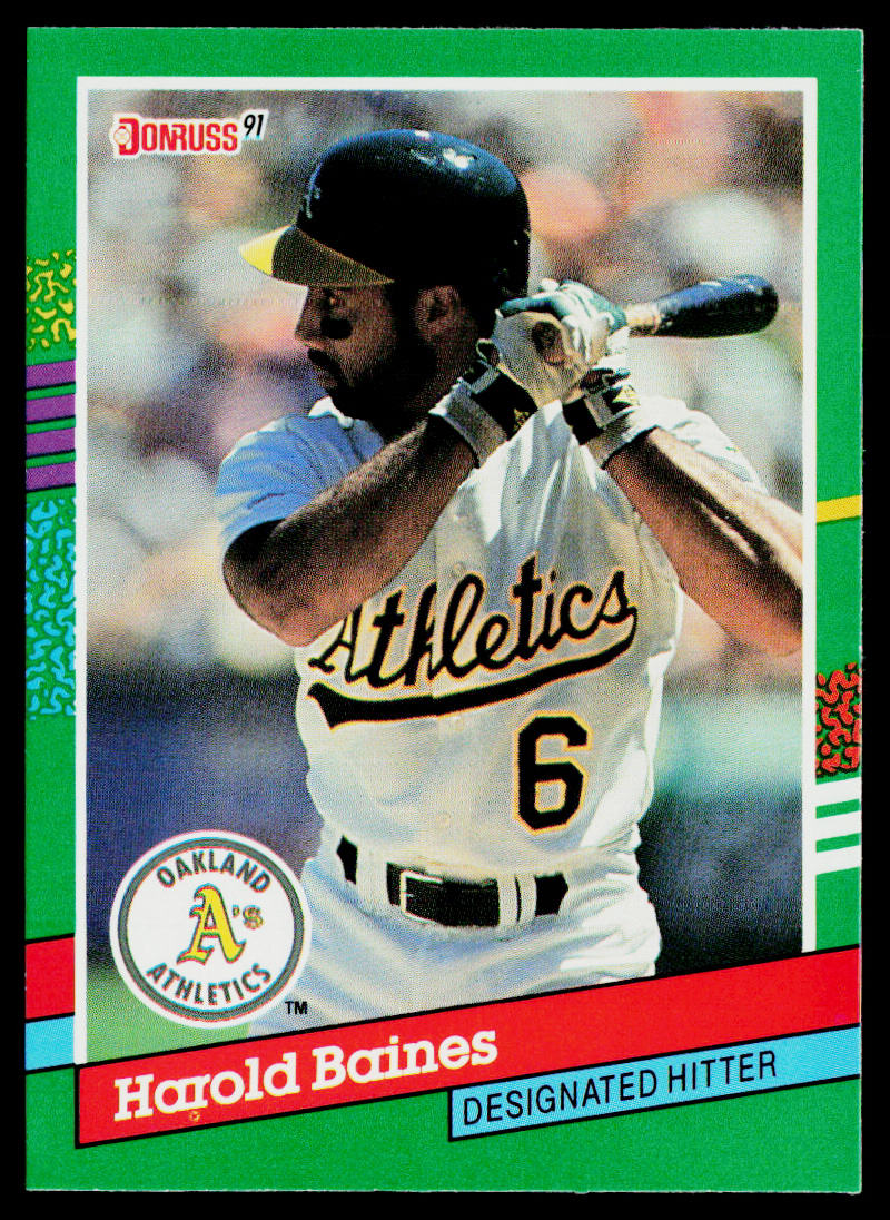 Harold Baines 1991 Donruss #748b Oakland Athletics