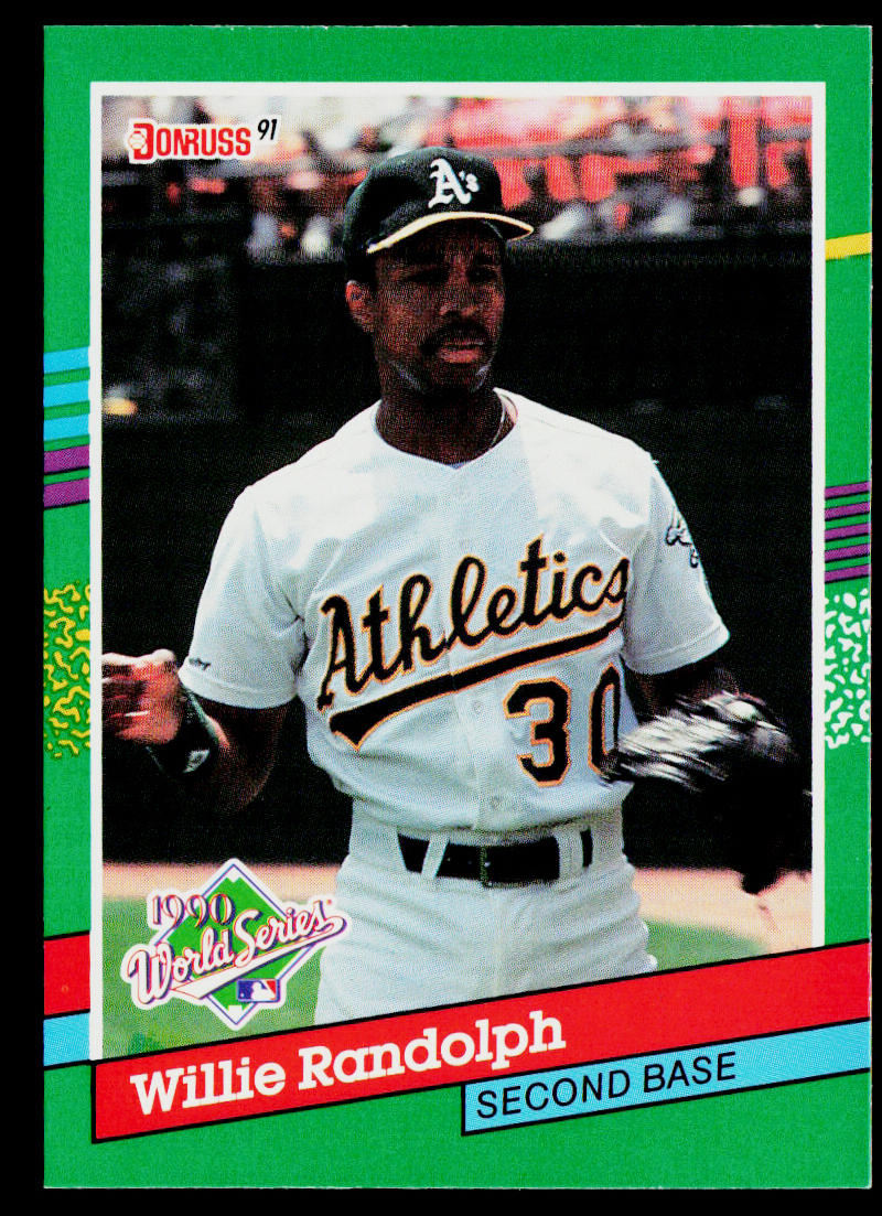 Willie Randolph 1991 Donruss #766b Oakland Athletics