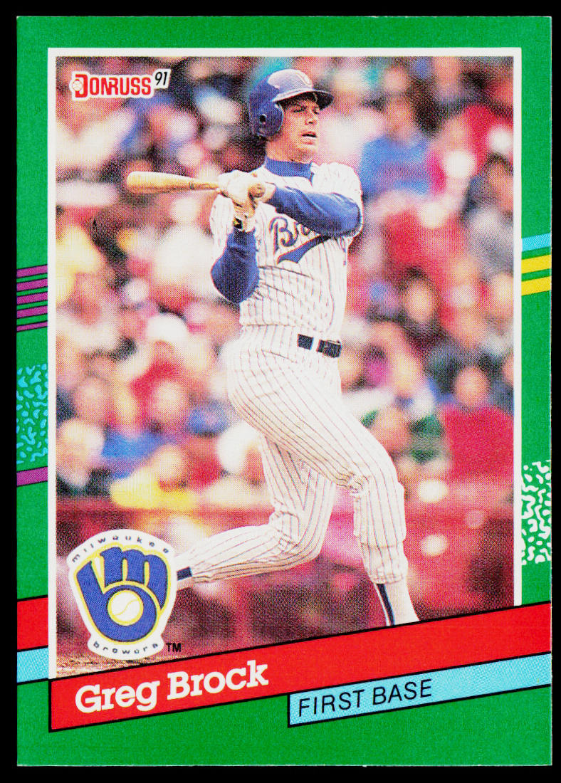 Greg Brock 1991 Donruss #572 Milwaukee Brewers