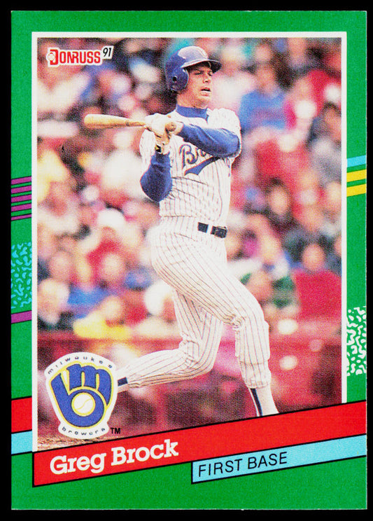 Greg Brock 1991 Donruss #572 Milwaukee Brewers