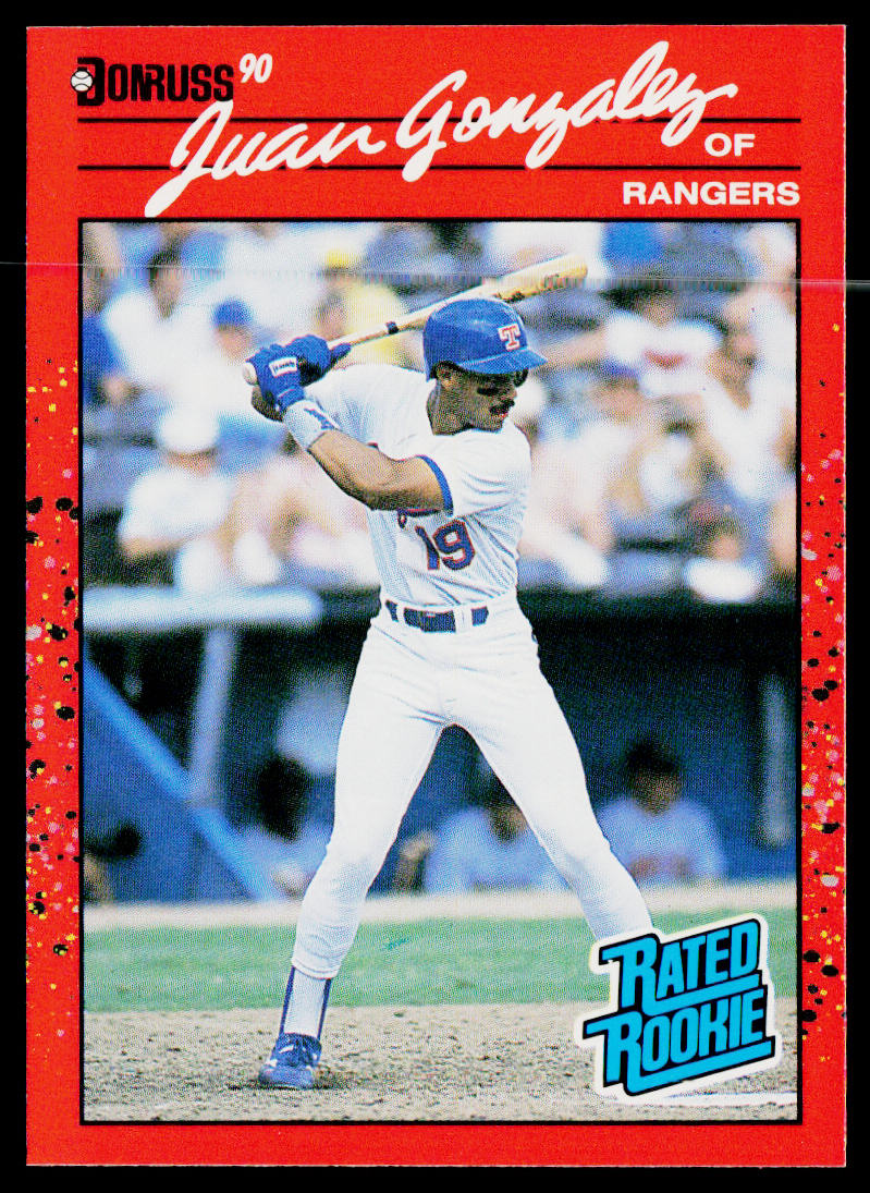 Juan Gonzalez 1990 Donruss #33e RC Texas Rangers