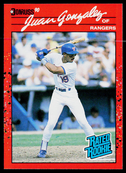 Juan Gonzalez 1990 Donruss #33e RC Texas Rangers