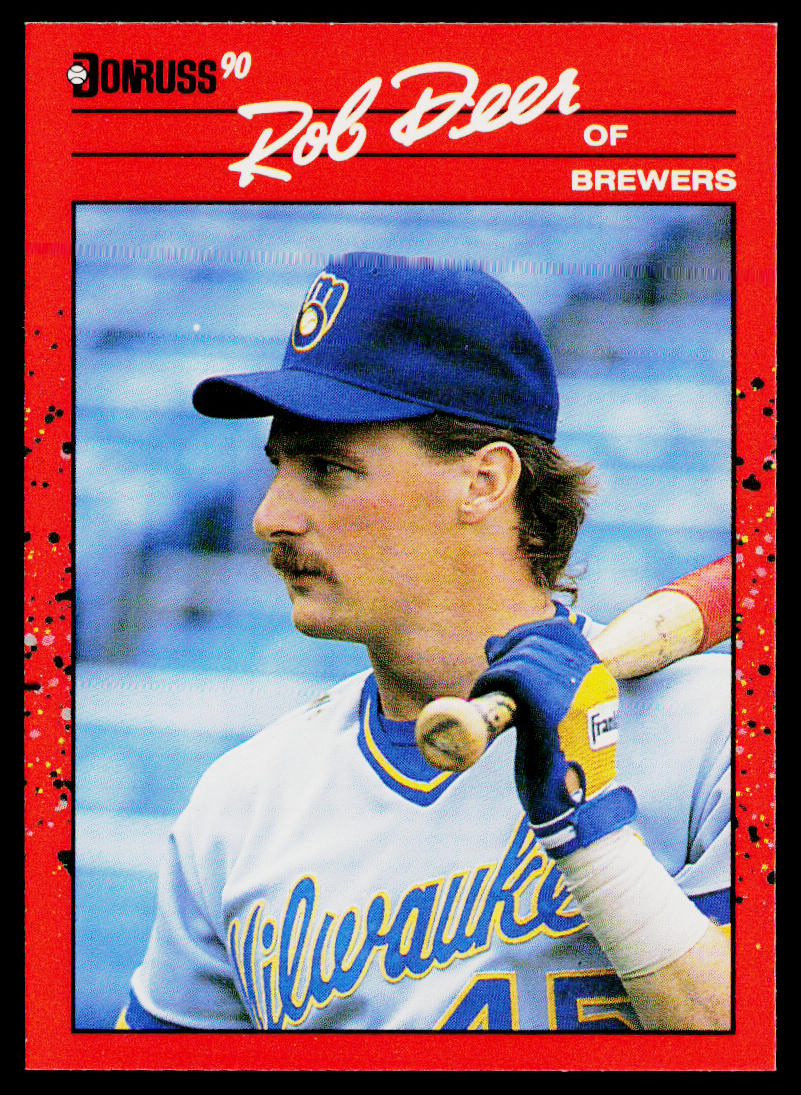 Rob Deer 1990 Donruss #55 Milwaukee Brewers