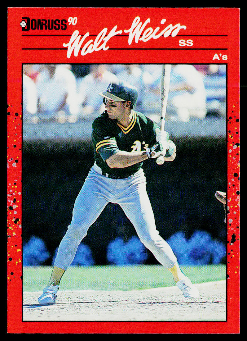 Walt Weiss 1990 Donruss #67b Oakland Athletics