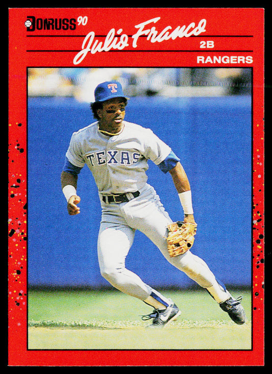 Julio Franco 1990 Donruss #142c Texas Rangers