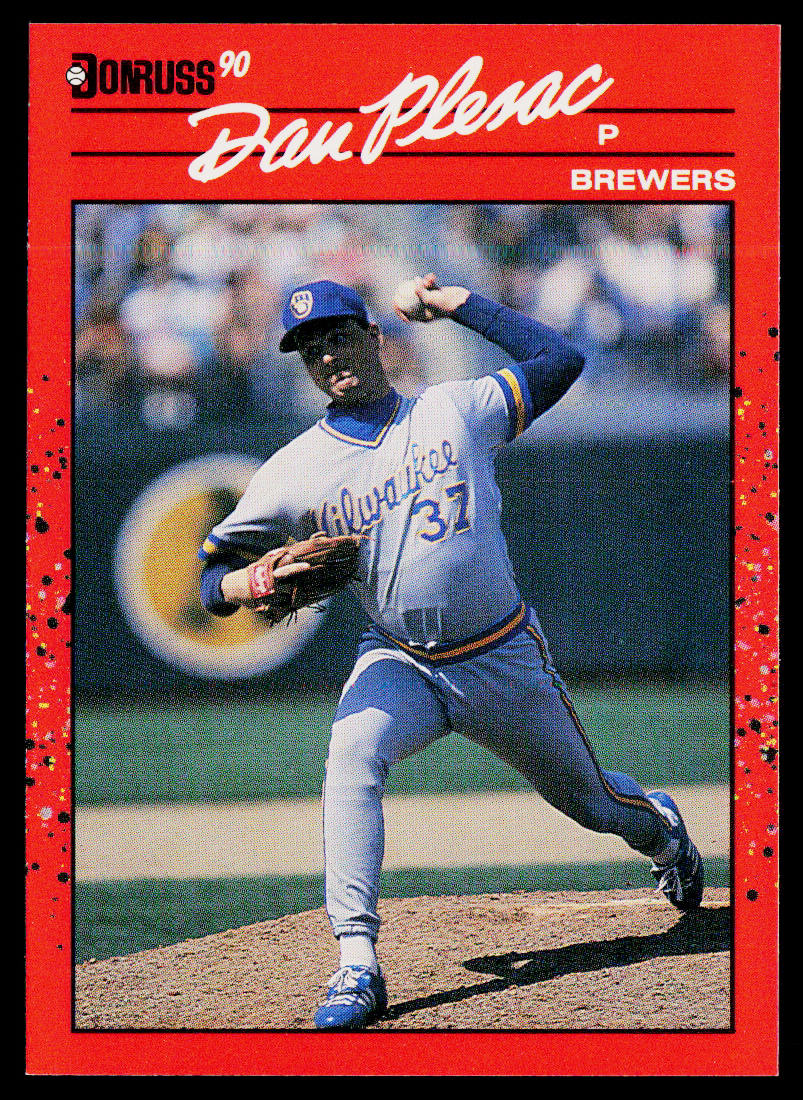 Dan Plesac 1990 Donruss #175b Milwaukee Brewers