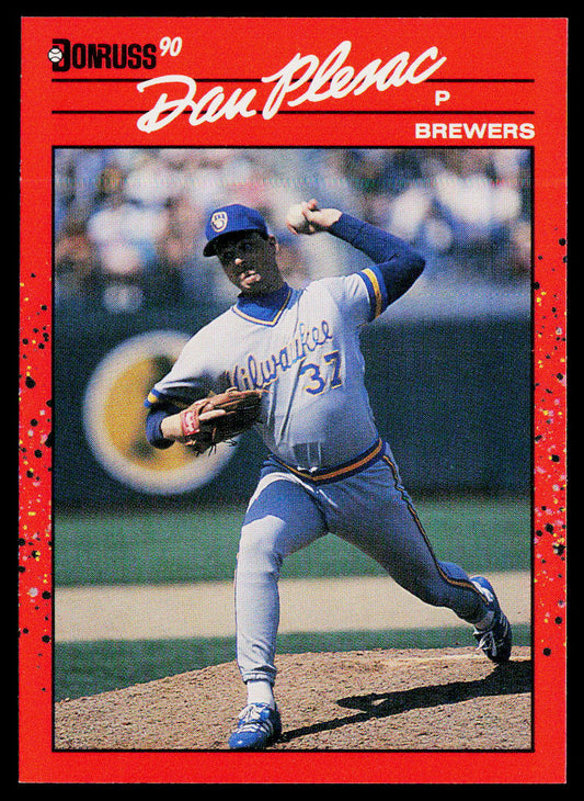 Dan Plesac 1990 Donruss #175b Milwaukee Brewers