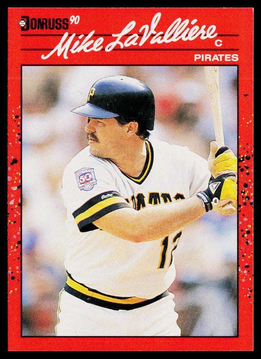 Mike LaValliere 1990 Donruss #211b Pittsburgh Pirates