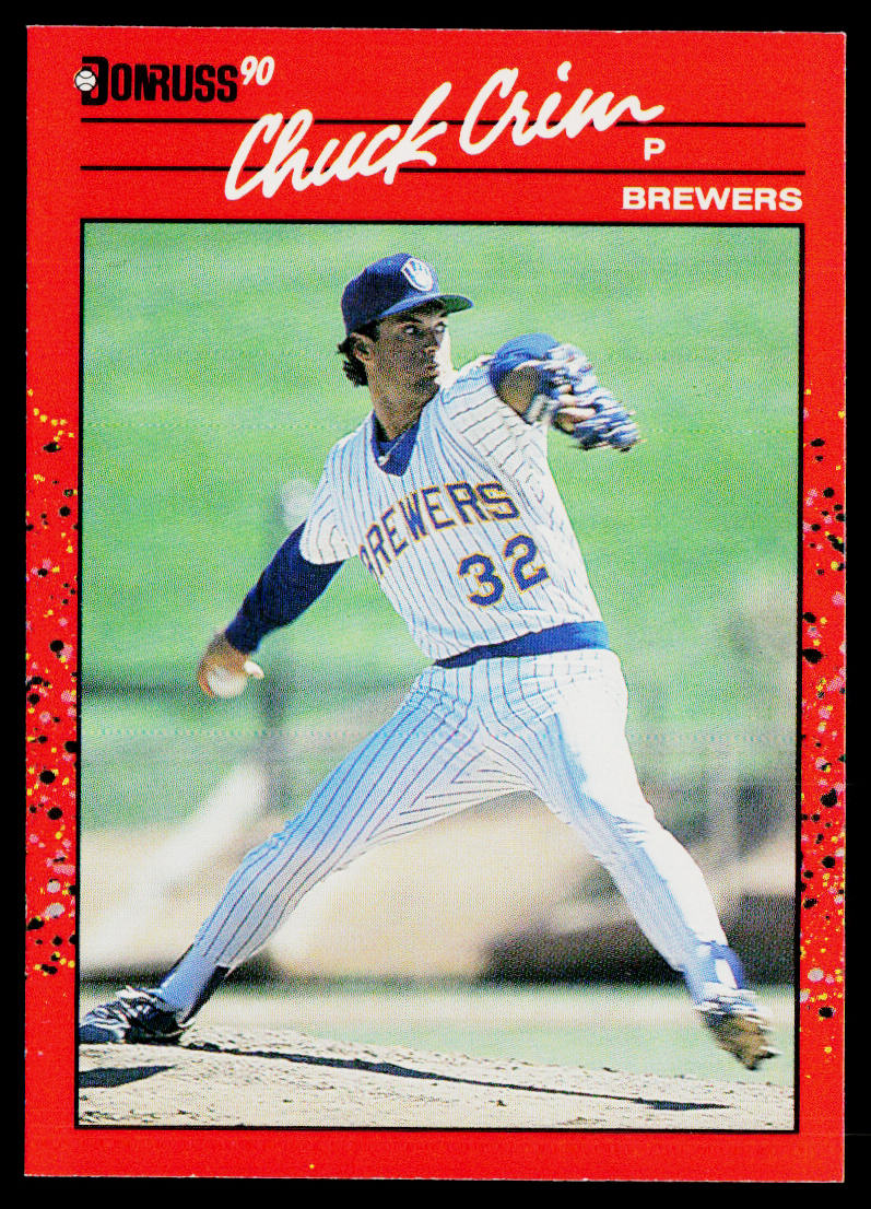 Chuck Crim 1990 Donruss #221b Milwaukee Brewers