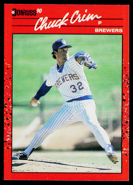 Chuck Crim 1990 Donruss #221b Milwaukee Brewers