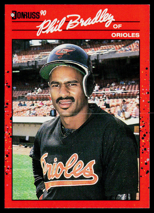 Phil Bradley 1990 Donruss #259b Baltimore Orioles