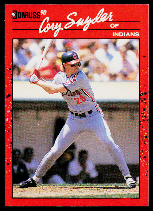 Cory Snyder 1990 Donruss #272c Cleveland Indians
