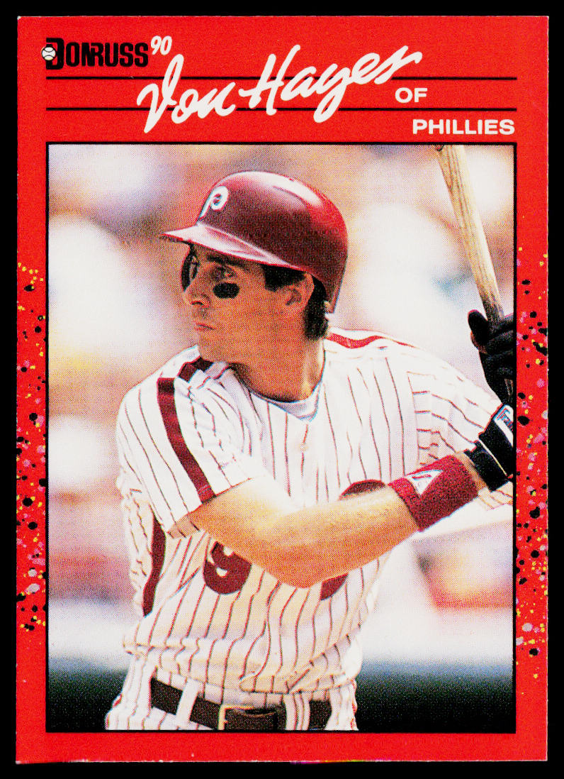 Von Hayes 1990 Donruss #278b Philadelphia Phillies