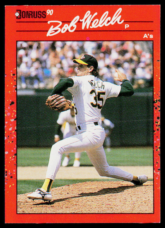 Bob Welch 1990 Donruss #332c Oakland Athletics