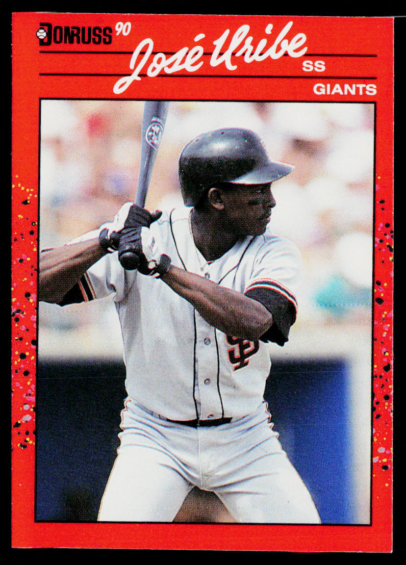 Jose Uribe 1990 Donruss #335b San Francisco Giants