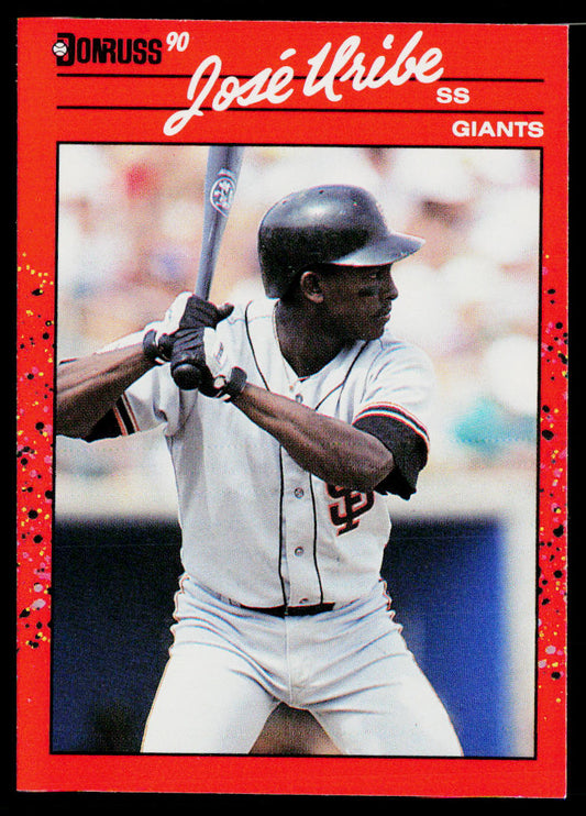 Jose Uribe 1990 Donruss #335b San Francisco Giants