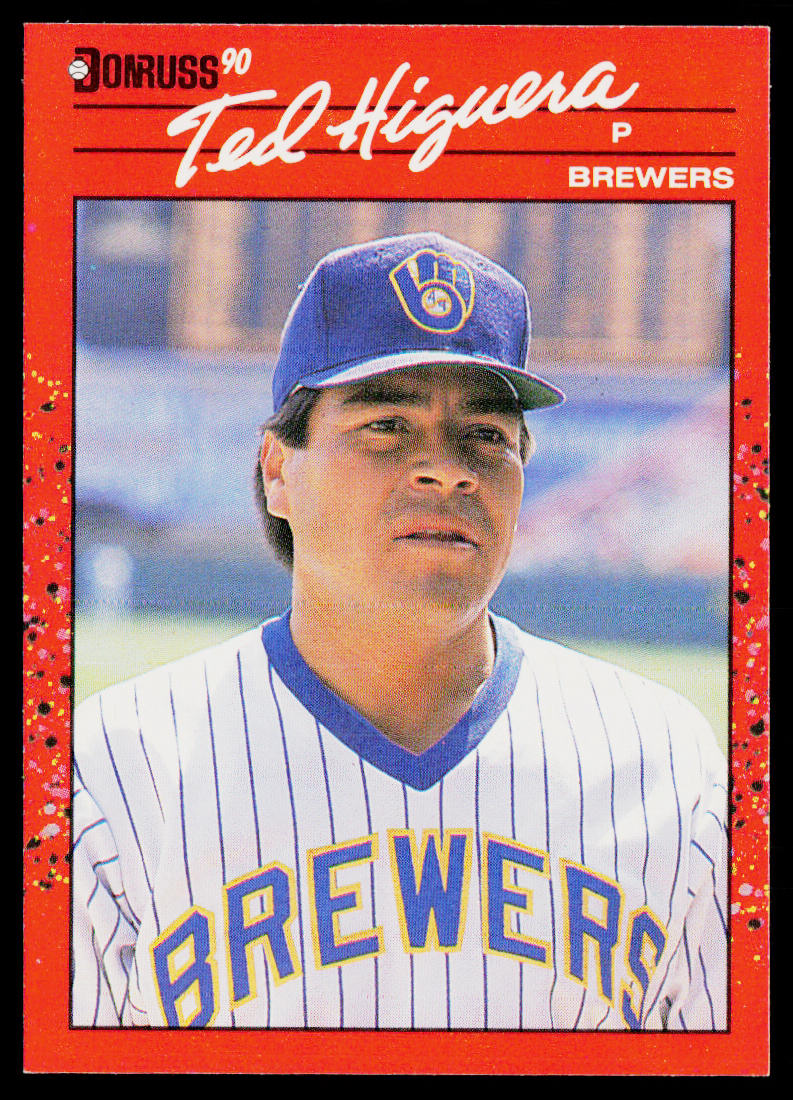 Ted Higuera 1990 Donruss #339c Milwaukee Brewers
