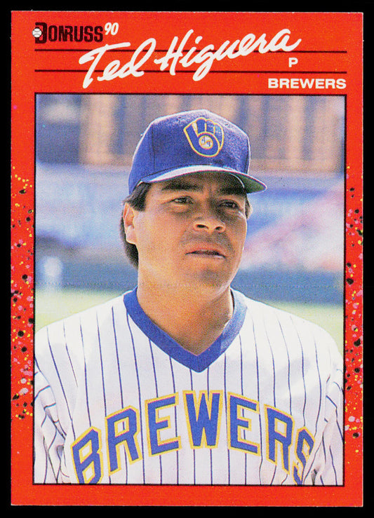 Ted Higuera 1990 Donruss #339c Milwaukee Brewers