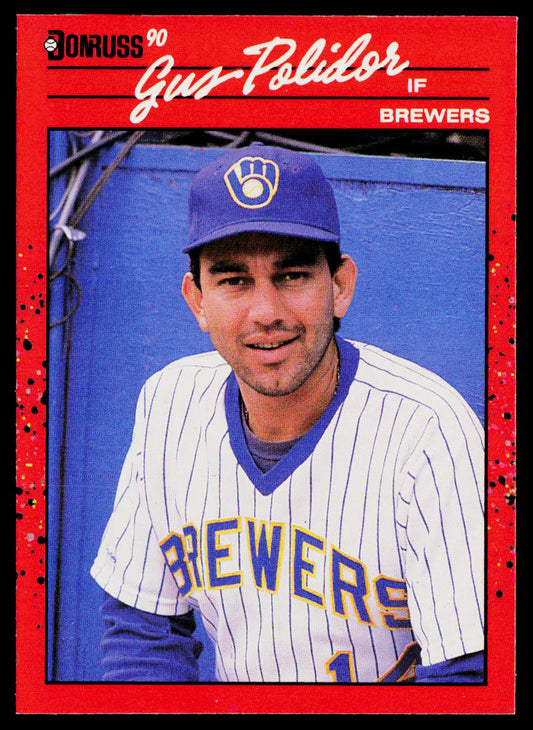 Gus Polidor 1990 Donruss #412 Milwaukee Brewers