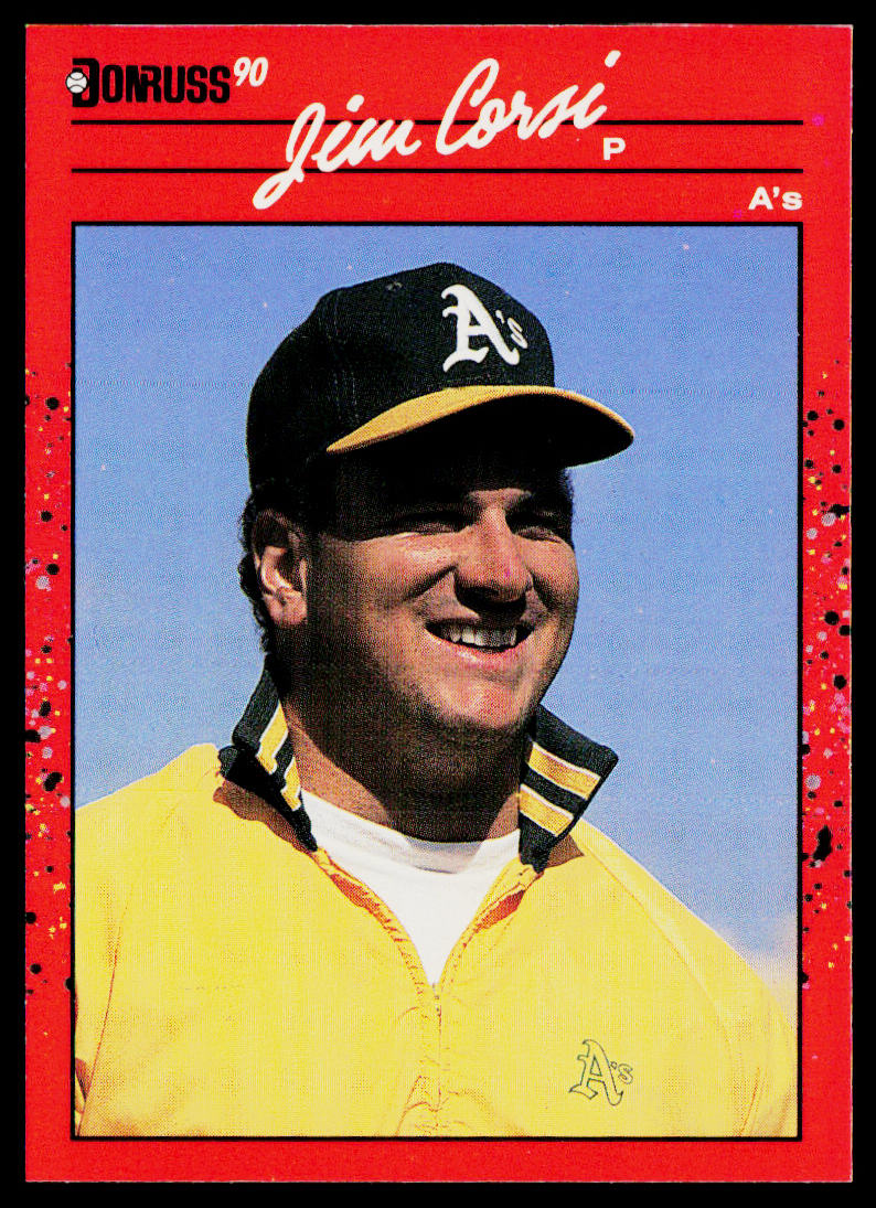 Jim Corsi 1990 Donruss #422c Oakland Athletics