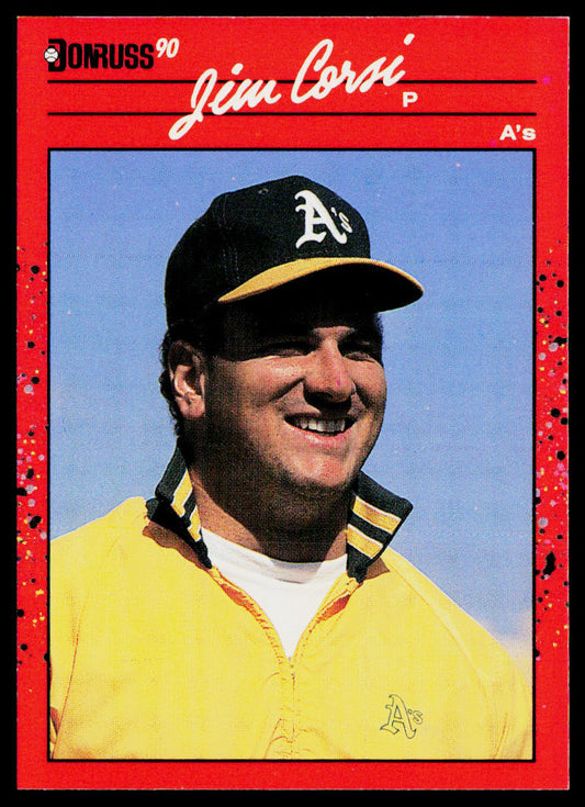 Jim Corsi 1990 Donruss #422c Oakland Athletics