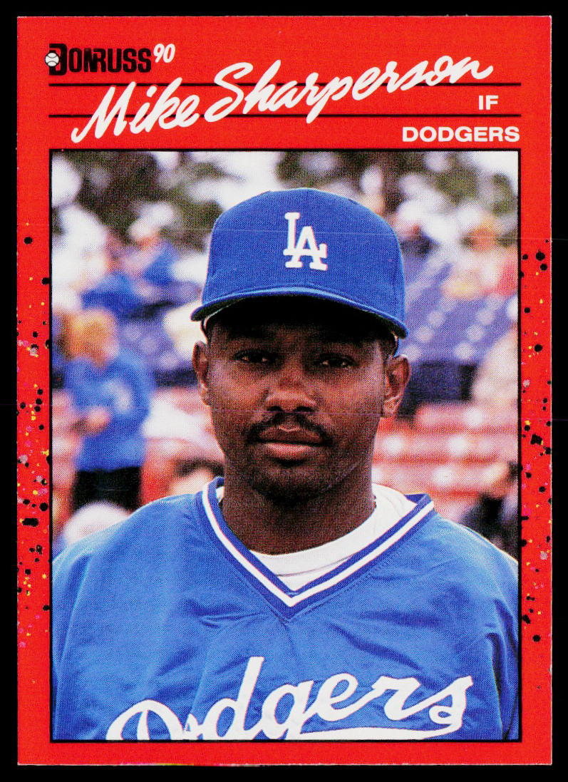 Mike Sharperson 1990 Donruss #603b Los Angeles Dodgers