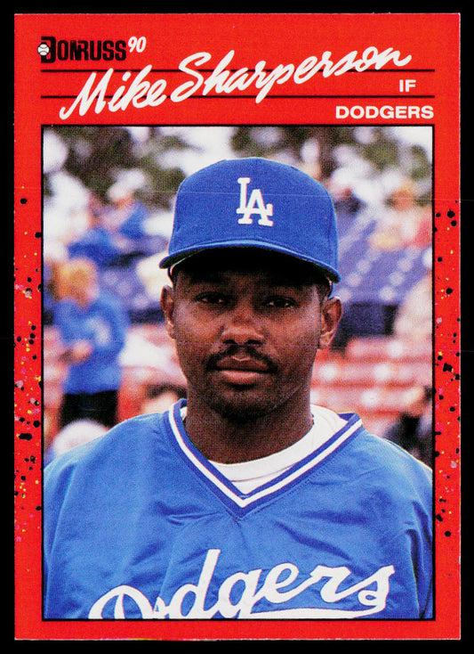 Mike Sharperson 1990 Donruss #603b Los Angeles Dodgers