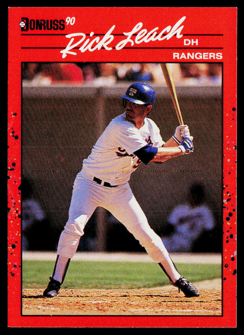 Rick Leach 1990 Donruss #613c Texas Rangers