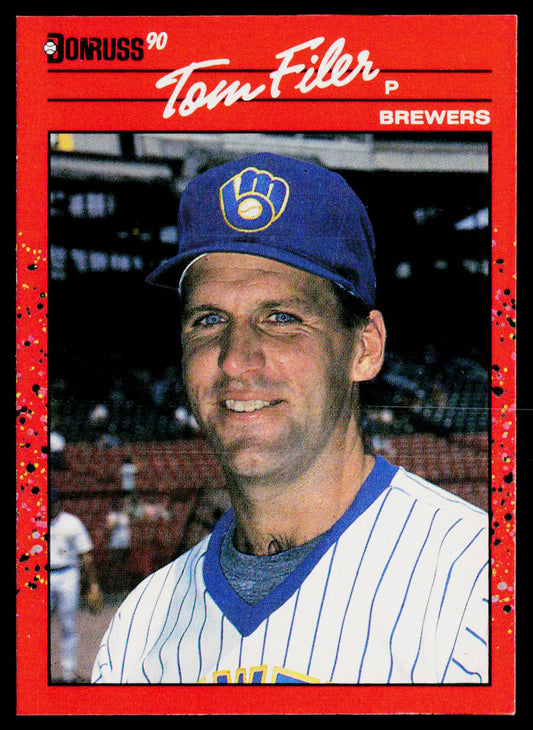Tom Filer 1990 Donruss #687 Milwaukee Brewers