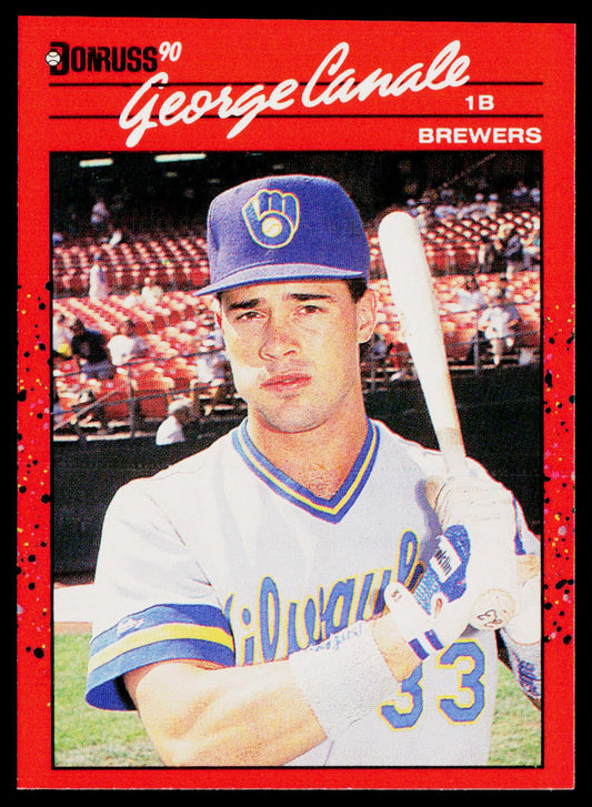 George Canale 1990 Donruss #699c RC Milwaukee Brewers