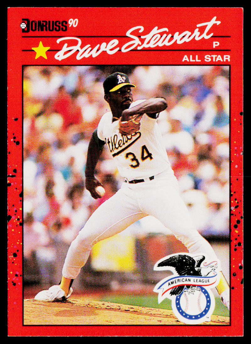 Dave Stewart 1990 Donruss #703b ERR Oakland Athletics