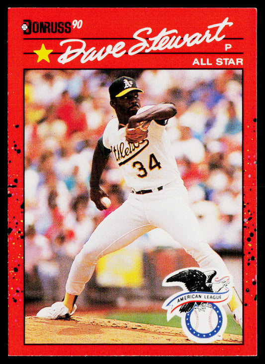 Dave Stewart 1990 Donruss #703b ERR Oakland Athletics