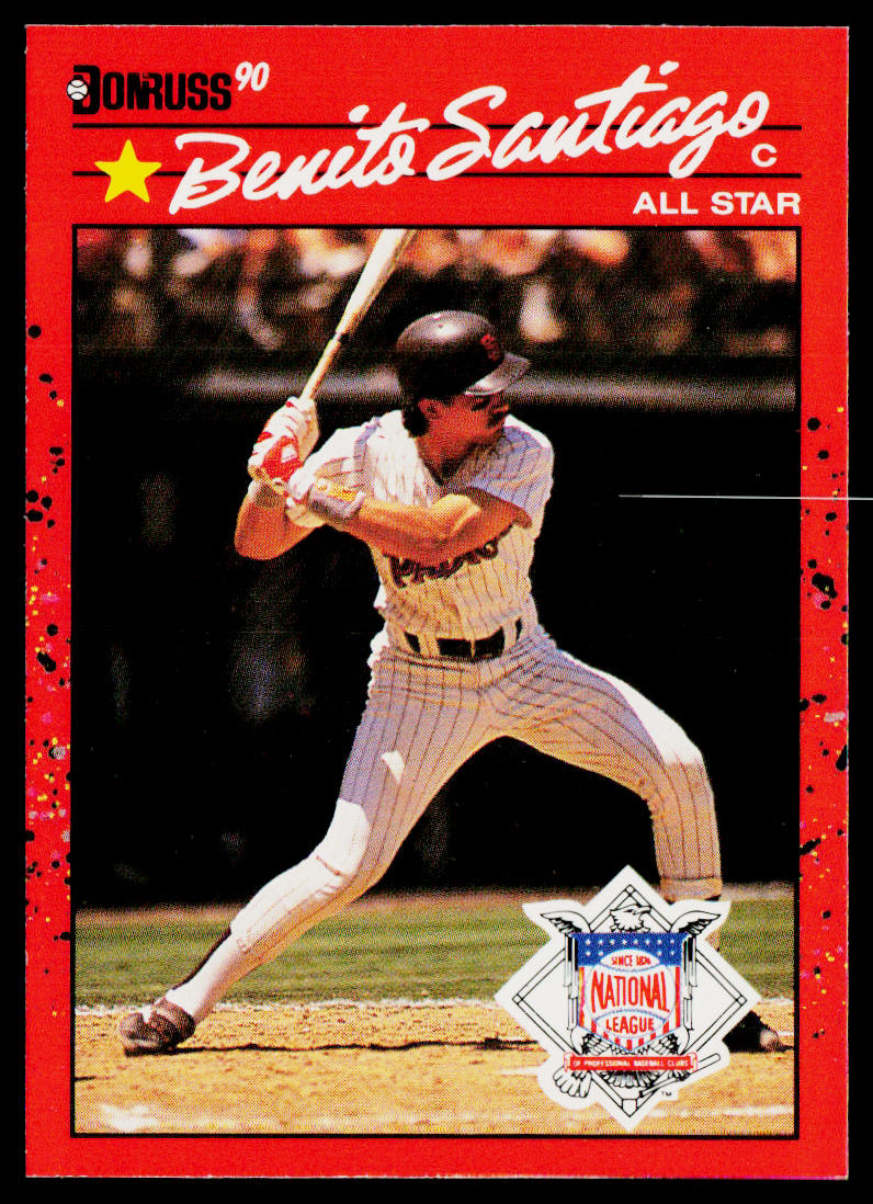 Benito Santiago 1990 Donruss #708b ERR San Diego Padres