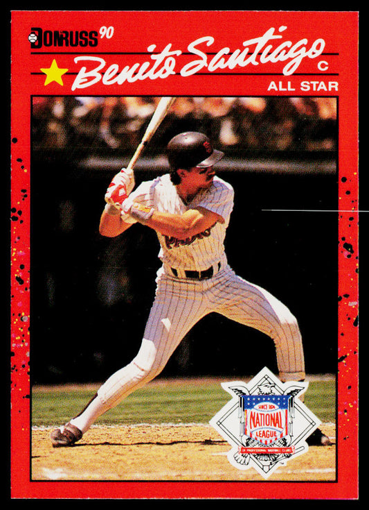 Benito Santiago 1990 Donruss #708b ERR San Diego Padres