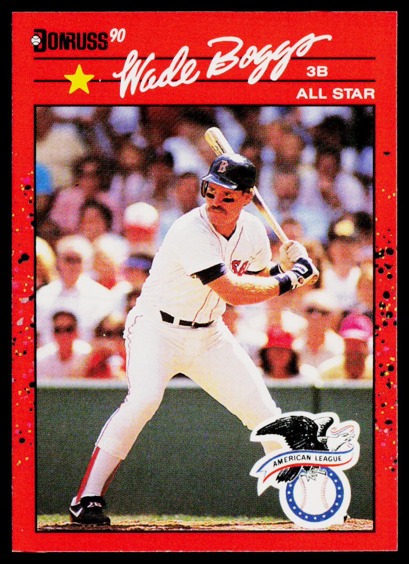 Wade Boggs 1990 Donruss #712b ERR Boston Red Sox