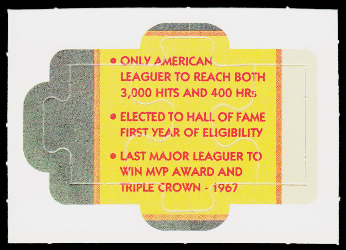 Carl Yastrzemski 1990 Donruss Carl Yastrzemski Puzzle #16-18 Boston Red Sox
